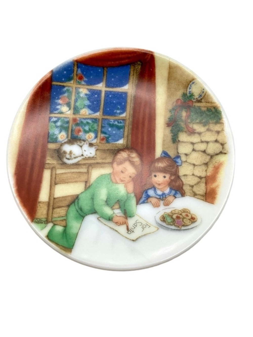 Hallmark 1990 “Cookies for Santa” Christmas Plate/Ornament with Stand - Picture 1 of 8